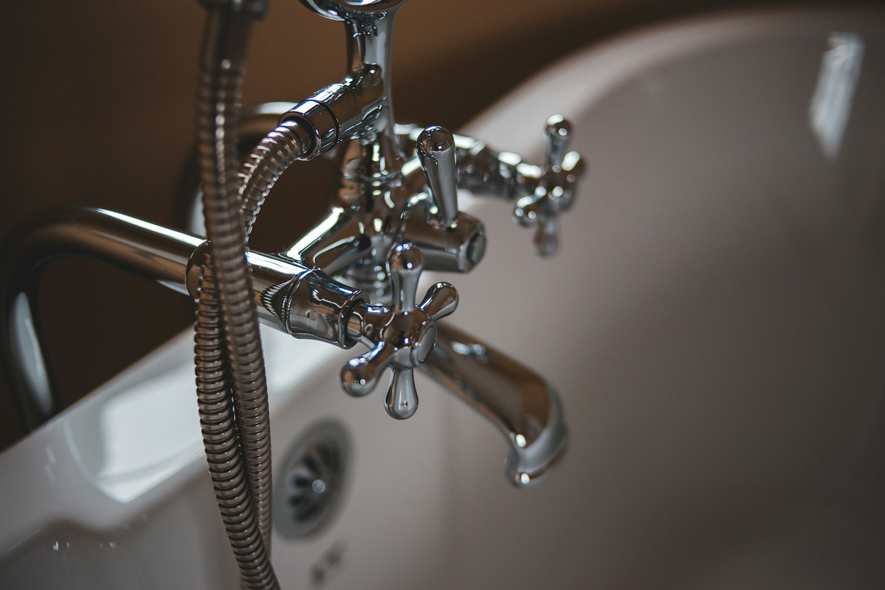 Bathroom tap and plumbing finish